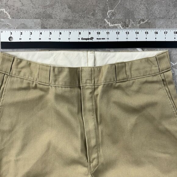 DICKIES CHINO PANTS MENS 36X29 * KHAKI WORKWEAR CASUAL - Picture 9 of 11